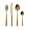 16pc "Epicure" Flatware Set, Gold -Home-Kitchen 16pc epicure flatware set gold