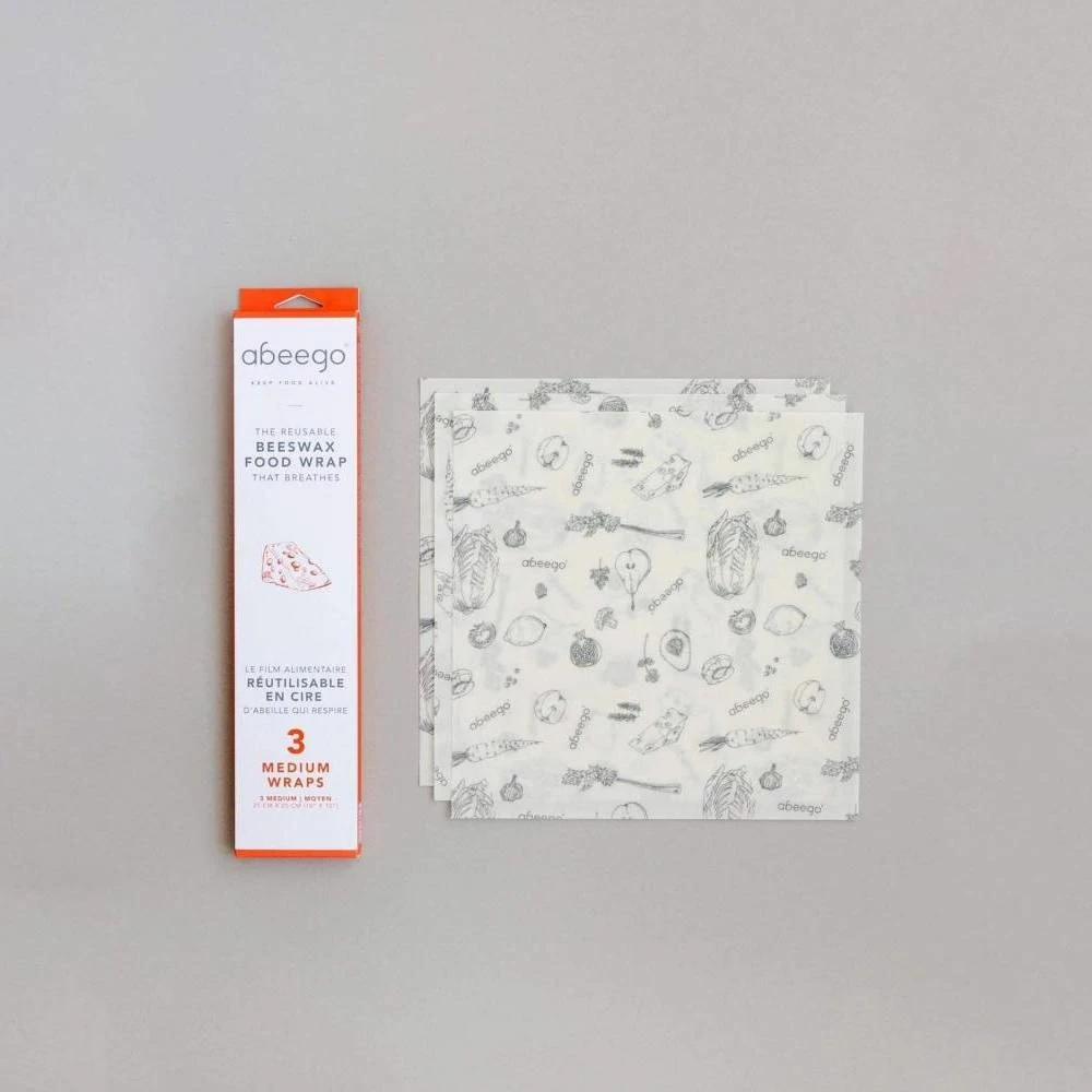 Abeego Reusable Food Wrap Set Of 3 Medium 3 Abeego Reusable Food Wrap Set Of 3 Medium