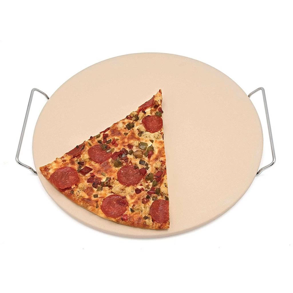 Adamo Round Pizza Stone With Rack 3 Adamo Round Pizza Stone With Rack