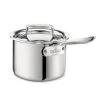 All-Clad Polished D5 2.8 L Sauce Pan With Lid -Home-Kitchen all clad all clad polished d5 28 l sauce pan with