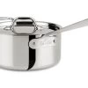 All-Clad Stainless Steel Tri-Ply Bonded Sauce Pan With Lid, 3-Quart