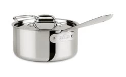 All-Clad Stainless Steel Tri-Ply Bonded Sauce Pan With Lid, 3-Quart