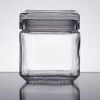 Anchor Hocking 1 Quart Stackable Square Clear Glass Storage Jar