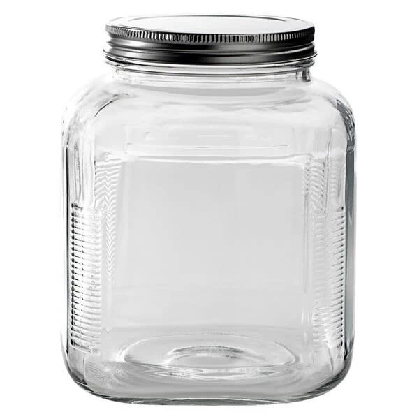 Anchor Hocking Cracker Jar W/ Brushed Metal Cover 1 Gal 3 Anchor Hocking Cracker Jar W/ Brushed Metal Cover 1 Gal