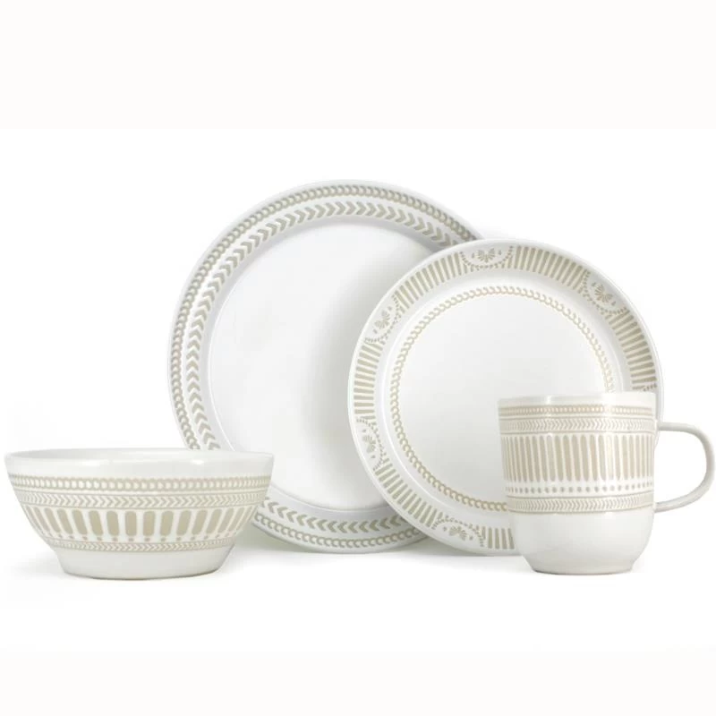 BIA ' Batik' White Dinner Plate 4 BIA ' Batik' White Dinner Plate - Image 2