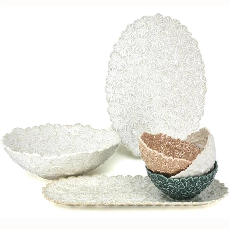 BIA 'Bouquet' Textured Oblong Serving Platter 4 BIA 'Bouquet' Textured Oblong Serving Platter - Image 2