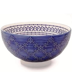 BIA "Trellis" Serving Bowl Blue