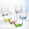 David Shaw Rainbow Stemless Glasses Set Of 6 1 David Shaw Rainbow Stemless Glasses Set Of 6 -Home-Kitchen bohemia david shaw rainbow stemless glasses set of