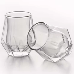 Brilliant 'Double Double' Whiskey Diamond Glass Set Of 2 -Home-Kitchen brilliant brilliant double double whiskey diamond 3