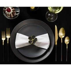 Brilliant Set Of 4 Napkin Rings "Marguerite" Black/Gold 7 Brilliant Set Of 4 Napkin Rings "Marguerite" Black/Gold -Home-Kitchen brilliant brilliant set of 4 napkin rings margueri 2