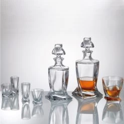 BRILLIANT Crystalite Bohemia Quadro 7 Piece Whiskey Set -Home-Kitchen brilliant crystalite bohemia quadro 7 piece whiske 3