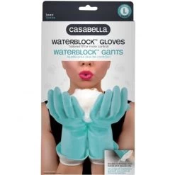 Casabella Aqua Waterblock Latex Gloves, Large