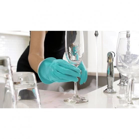 Casabella Aqua Waterblock Latex Gloves, Large 7 Casabella Aqua Waterblock Latex Gloves, Large - Image 5