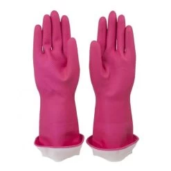 Casabella Pink Waterblock Latex Gloves, Large -Home-Kitchen casabella casabella pink waterblock latex gloves l 2