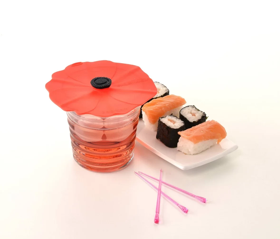 Charles Viancin Floral Poppy Drink Covers, Set Of 2 5 Charles Viancin Floral Poppy Drink Covers, Set Of 2 - Image 3