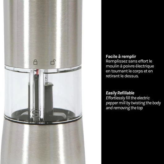 Cole & Mason Hampstead 8.5" Electric Salt Grinder With LED Light 7 Cole & Mason Hampstead 8.5" Electric Salt Grinder With LED Light - Image 5