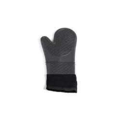 Cool Touch Silicone And Cotton Oven Mitt 15" - Grey