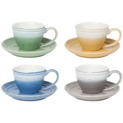Danica Heirloom Mineral Espresso Cups And Saucers Set Of 4