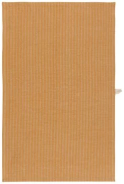 Danica Heirloom Ochre Stripe Linen And Cotton Dishtowel