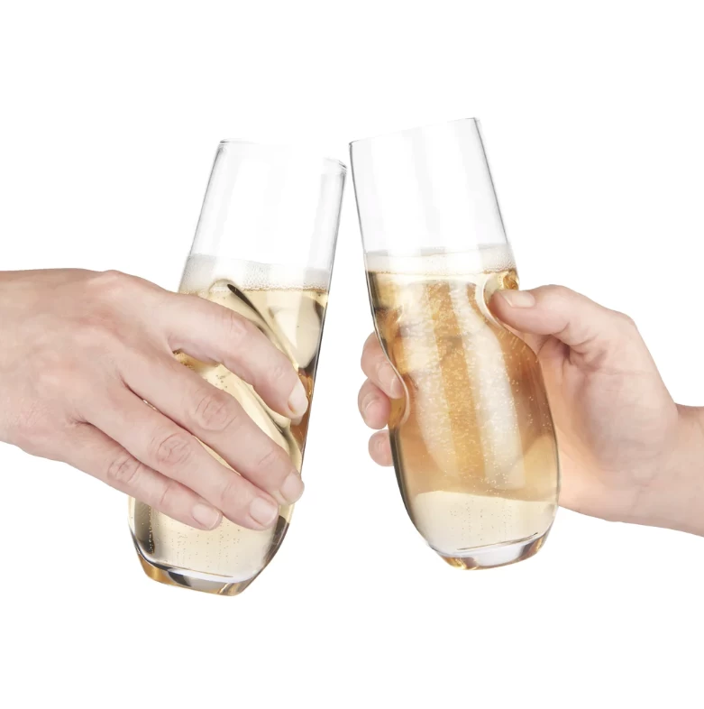 Final Touch 'Bubbles' Champagne Stemless Glasses 300ml, Set Of 4 4 Final Touch 'Bubbles' Champagne Stemless Glasses 300ml, Set Of 4 - Image 2