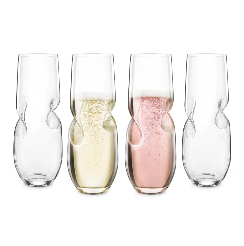 Final Touch 'Bubbles' Champagne Stemless Glasses 300ml, Set Of 4 3 Final Touch 'Bubbles' Champagne Stemless Glasses 300ml, Set Of 4