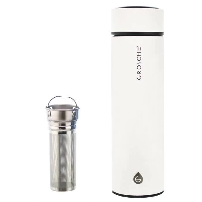 Grosche "Chicago" White Loose Tea Infuser Travel Mug 3 Grosche "Chicago" White Loose Tea Infuser Travel Mug