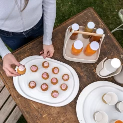Guzzini "Tierra" 15" Serving Tray, Milk White -Home-Kitchen guzzini guzzini tierra 15 serving tray milk white 1