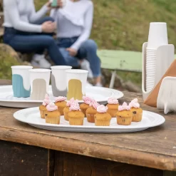 Guzzini "Tierra" 15" Serving Tray, Milk White -Home-Kitchen guzzini guzzini tierra 15 serving tray milk white 2