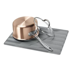 IDesign Chevron Drying Mat - Large In Gray