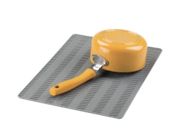 IDesign Chevron Drying Mat - Large In Gray -Home-Kitchen idesign idesign chevron drying mat large in gray 3