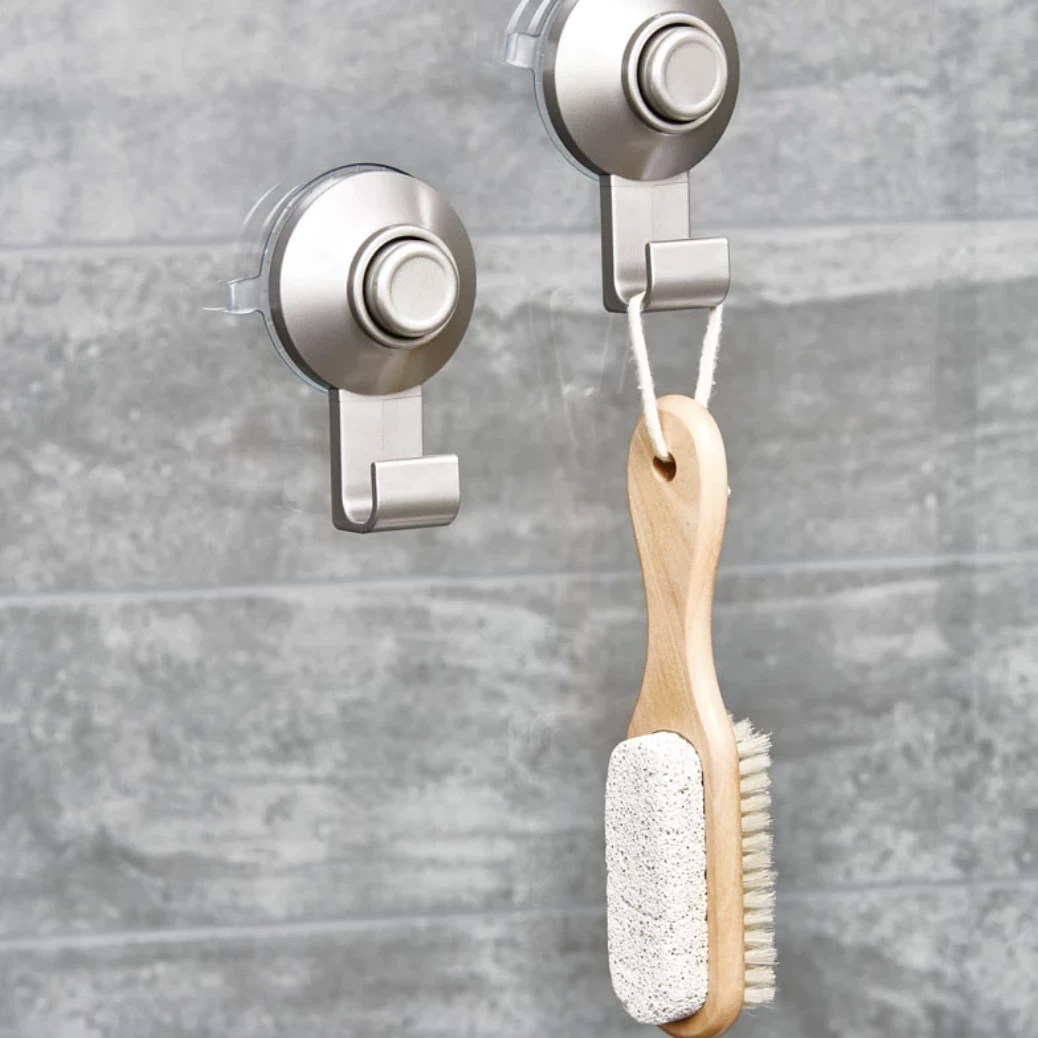 IDesign Everett Push Lock Shower Suction Single Hook, Set Of 2 5 IDesign Everett Push Lock Shower Suction Single Hook, Set Of 2 - Image 3