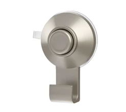 IDesign Everett Push Lock Shower Suction Single Hook, Set Of 2