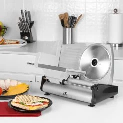 Kalorik 180 Watts Professional Style Food Slicer, Sliver -Home-Kitchen kalorik kalorik 180 watts professional style food 2