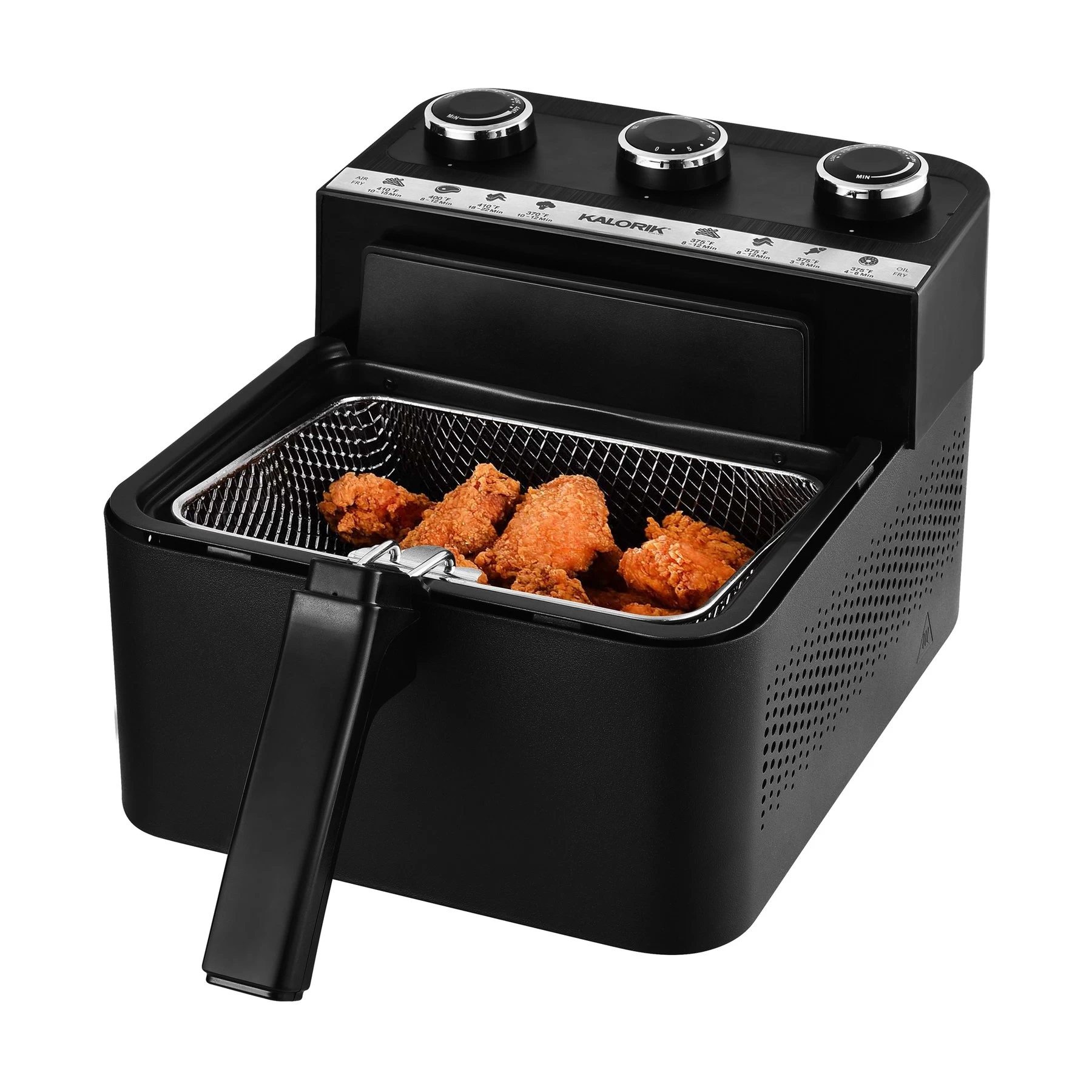 Kalorik 3 Quart 2-n-1 Air And Deep Fryer Black 3 Kalorik 3 Quart 2-n-1 Air And Deep Fryer Black