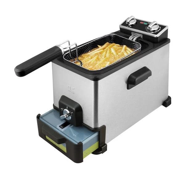 Kalorik Stainless Steel 4.2 Quart Deep Fryer With Oil Filtration XL 3 Kalorik Stainless Steel 4.2 Quart Deep Fryer With Oil Filtration XL