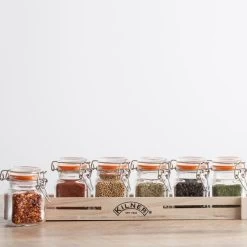 Kilner Square Clip-Top Spice Jar Set -70ml -Home-Kitchen kilner square clip top spice jar set 70ml 2