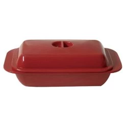 Kitchen Basics Melamine Butter Dish Red