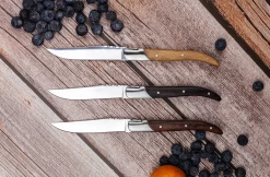 Laguiole Du Monde Set Of 6 Steak Knives With Assorted Wood Handles -Home-Kitchen laguiole du monde set of 6 steak knives with assor 5