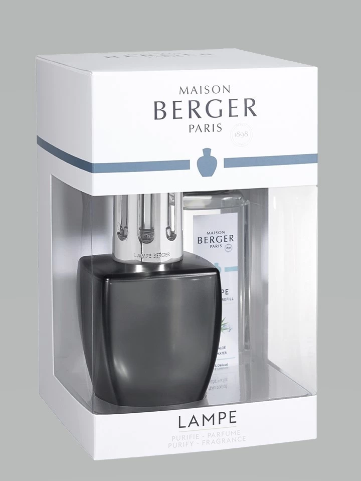 Lampe Berger June Grey Satin Lamp Gift Set - Aloe Vera Water 4 Lampe Berger June Grey Satin Lamp Gift Set - Aloe Vera Water - Image 2