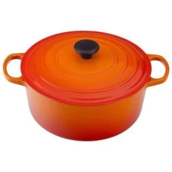 Le Creuset 8.1L Round French Oven Flame -Home-Kitchen le creuset le creuset 81l round french oven flame 1