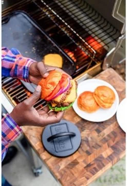 Lodge 6.25" Seasoned Cast Iron Burger Press -Home-Kitchen lodge lodge 625 seasoned cast iron burger press 6