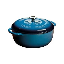 Lodge 7.5 Quart Blue Enameled Cast Iron Dutch Oven