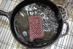 Lodge Silicone & Chainmail Scrubbing Pad, Red -Home-Kitchen lodge lodge silicone chainmail scrubbing pad red 2