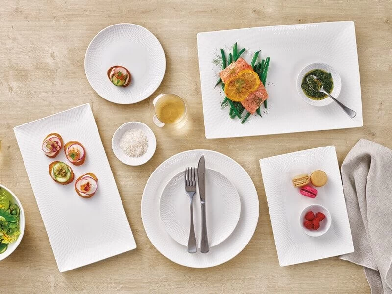 Maxwell & Williams White Basics Diamonds Rectangular Platter 35x19cm 4 Maxwell & Williams White Basics Diamonds Rectangular Platter 35x19cm - Image 2