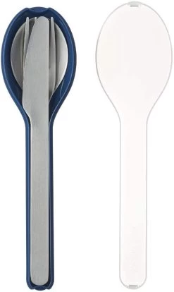 Mepal Ellipse Stainless Steel/Blue 3pcs Compact Utensil Set