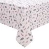 Metalic Printed Tablecloth "Silver Trees" 52x70 -Home-Kitchen metalic printed tablecloth silver trees 52x70 1