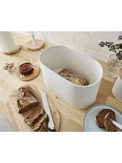 Nordic Collection Bread Tin With Bamboo Lid, White 12 Nordic Collection Bread Tin With Bamboo Lid, White -Home-Kitchen nordic collection bread tin with bamboo lid white 4