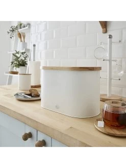 Nordic Collection Bread Tin With Bamboo Lid, White 13 Nordic Collection Bread Tin With Bamboo Lid, White -Home-Kitchen nordic collection bread tin with bamboo lid white 5