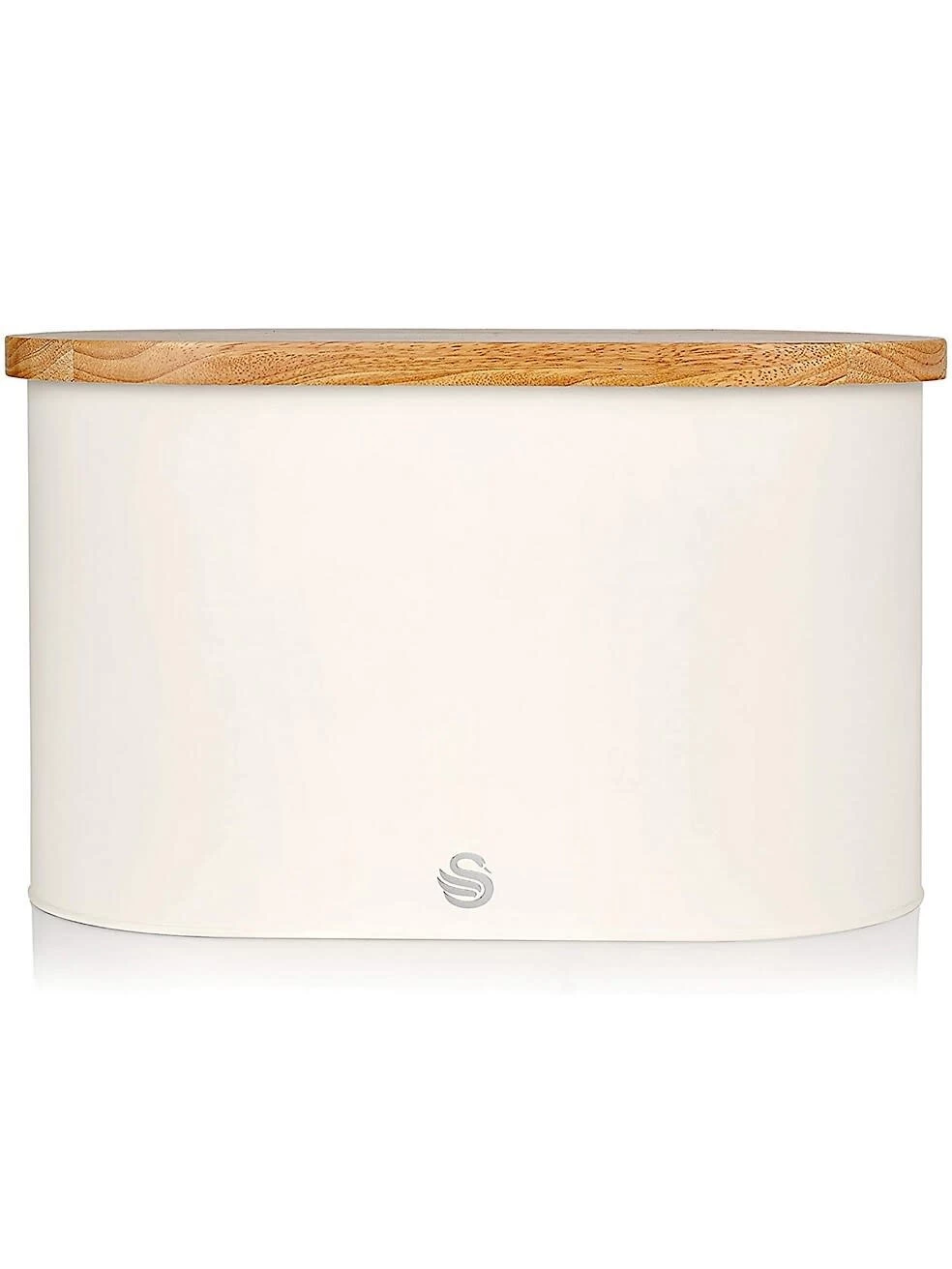 Nordic Collection Bread Tin With Bamboo Lid, White 3 Nordic Collection Bread Tin With Bamboo Lid, White