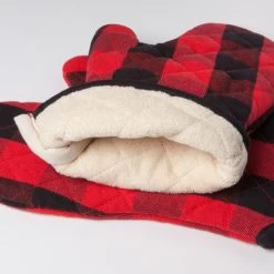Now Designs 13" Superior Buffalo Check Red Oven Mitt -Home-Kitchen now designs now designs 13 superior buffalo check 3